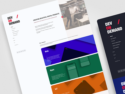 Landing page for digital IT company code company dark design front page it landing landing page light theme page ui ux web