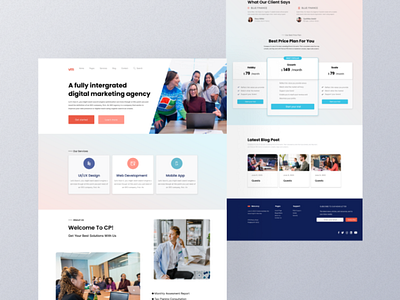 Digital Agency Landing Page landing page design ui visual design website design