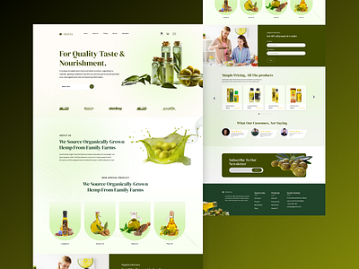 E-Commerce landing page Aleya Akter almond oil landing e commerce landing hero area landing page design natural oil landing oil landing page olive oil landing page ui ui landing page visual design web design website design