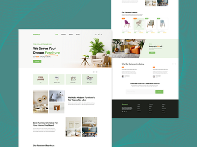 Furniture Landing Page business e commerce furniture landing layout furniture website hero area landing page design ui ui landing page ux visual design web design