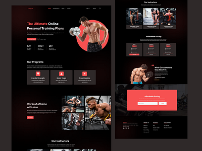 Fitness landing page