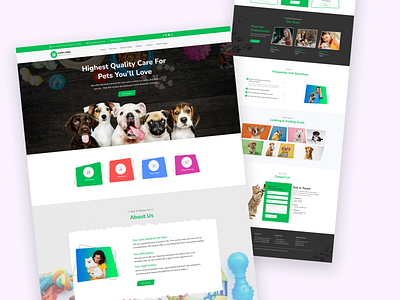 Pet Care Landing Page