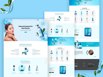 Beauty Product Landing Page beauty product landing page beauty product website graphic design hero area landing page design product product landing page ui ui landing page visual design web design website design