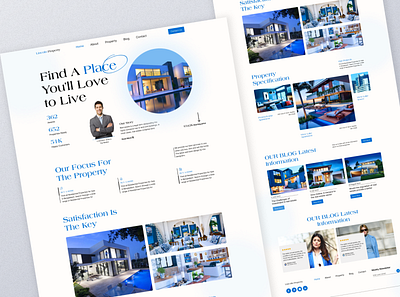 Real Estate Landing Page graphic design hero area landing page design real estate header real estate landing page real estate website ui ui landing page visual design web design website design