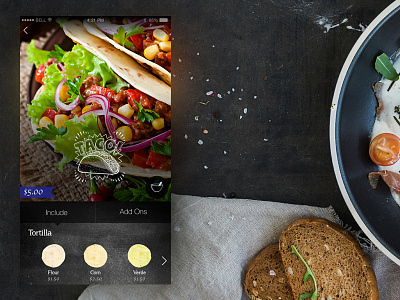 Customise Food app customize dish food mexican price taco tortilla