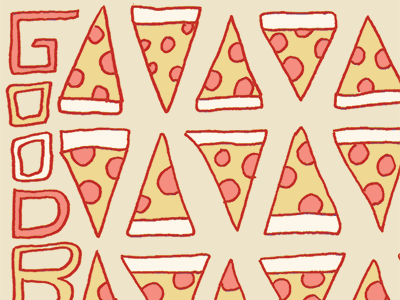 Goodbye, pizza editorial illustration illustration lettering pizza