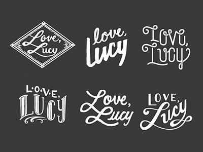 Love, Lucy enclosure l lettering logo pentel script typography