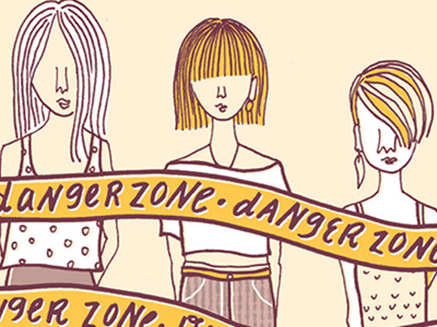 Danger Zone book editorial fashion girls hair styles illustration