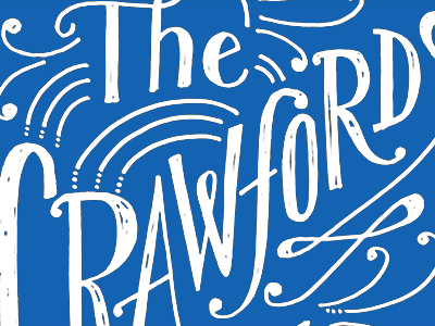 Crawfords hand lettering