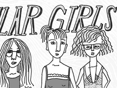 Regular Girls editorial illustration girls hand lettering