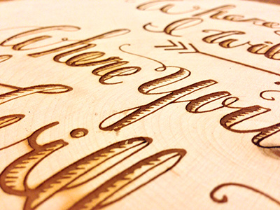 Where you go laser cut lettering