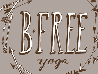 BFree Yoga arrows narrow lettering yoga