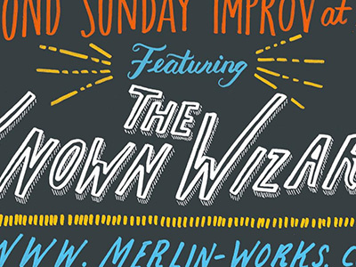 Known Wizards hand lettering