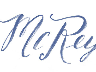 McReynolds m r watercolor script