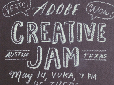 Creative Jam chalk lettering