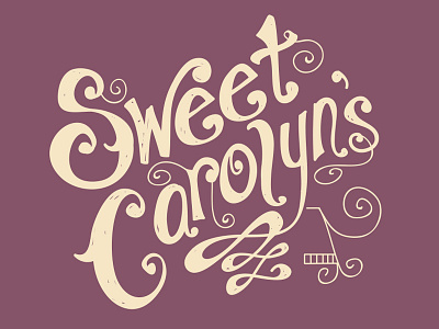 Sweet Carolyn's hand drawn swirls typography