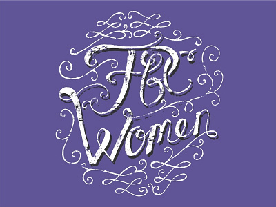 FBC women again fancy pants hand lettering script swirls typography