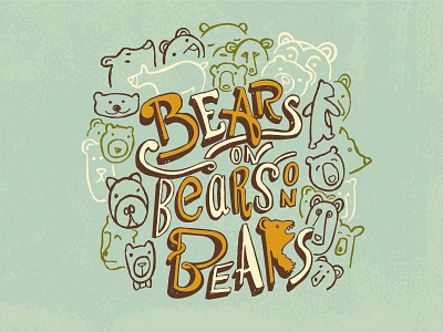 bears on bears on bears baylor bears collage lettering type