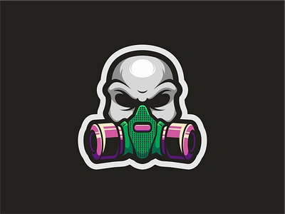 Toxic Skull branding esport esportlogo gaming icon logo poison simple skull sport sticker team toxic vector