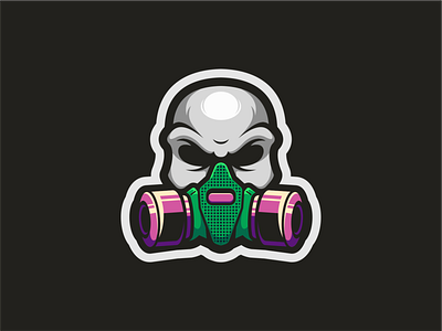 Toxic Skull branding esport esportlogo gaming icon logo poison simple skull sport sticker team toxic vector