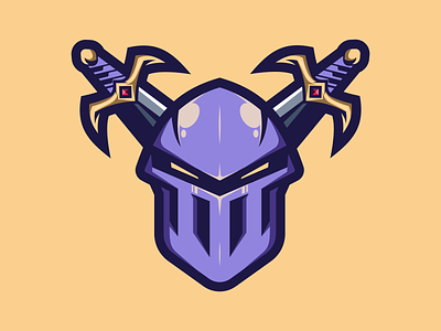 Mask and Two Swords branding character design esports game gaming helmet logo mascot vector
