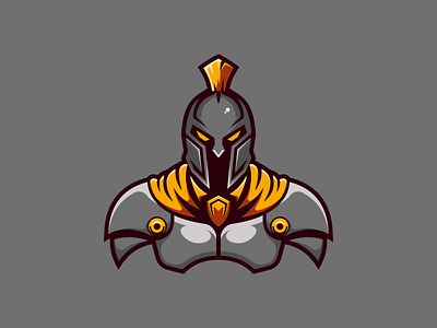 Gladiator branding character design esports gaming gladiator helmet knight logo mascot vector warrior