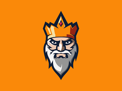 Oldest King branding character crown design esports gaming helmet king logo mascot vector