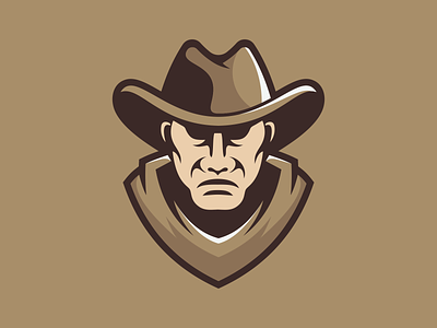 Old Cowboy branding character cowboy design esports gaming helmet logo mascot vector