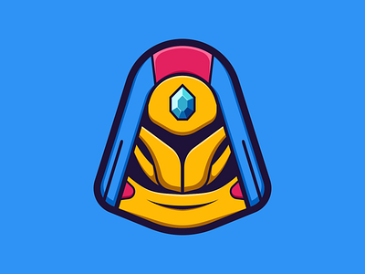 Modern Wizard branding character design esports gaming helmet logo mascot vector