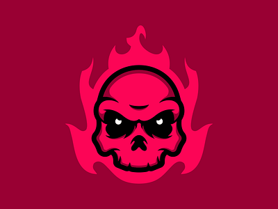 Skull Fire branding character design esports fire gaming helmet logo mascot skull sticker vector