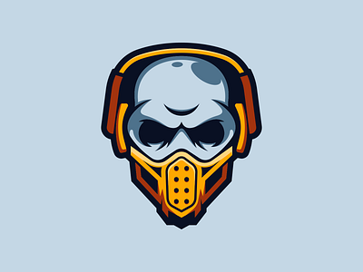 Skull Gaming branding character design esports game gaming helmet logo mascot skull vector