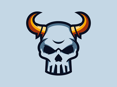 Demon Slave branding character demon design esports game gaming helmet horn logo mascot skull vector