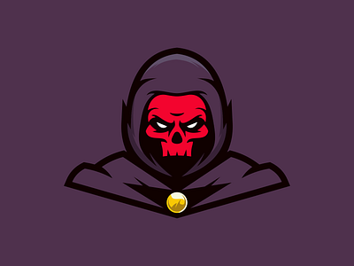 Red Skull branding character design esports gaming helmet logo mascot red skull vector