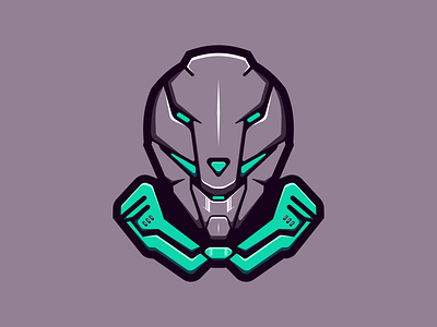 Antibot bot branding character design esports gaming helmet logo mascot robot vector