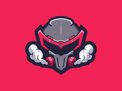 Future Ninja anime branding character design esports future gaming helmet japan logo mascot ninja robot vector