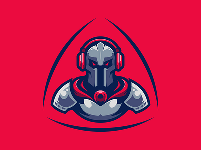 Robot DJ branding character design dj esports future gaming helmet logo mascot robot vector