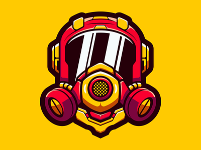 Future Firefighter branding character design esports fire firefighter future game gaming helmet logo mascot nft simple vector