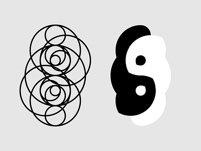 Fish-Yang fish logo ying yang