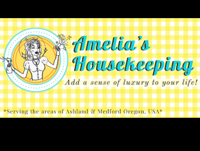 Logo for Amelia's Housekeeping branding design graphic design illustration logo website