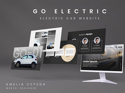 Electric Car Website design graphic design landing page web design