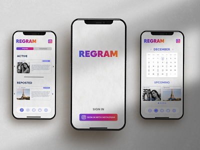 Regram UI Design design graphic design ios app mobile app ui uiux
