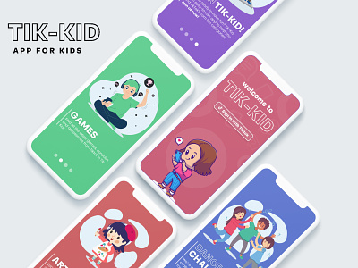 Tik-Kid UI Design