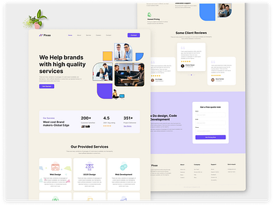 Landing Page Design ( Pixaa )