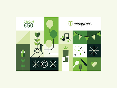 Ecospace - Gift Card compostable ecofriendly gift card illustration