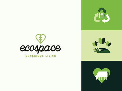 Ecospace branding compostable ecofriendly illustration
