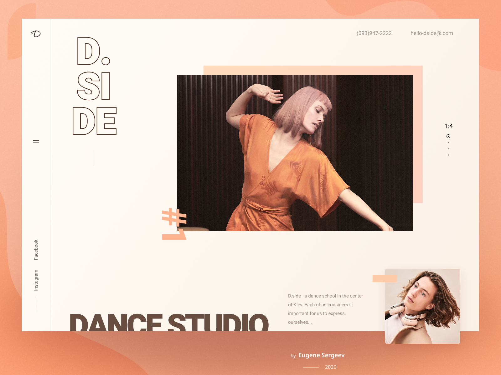  - Dance Studio by Eugene Sergeev on Dribbble