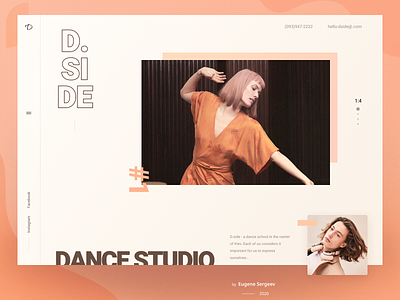 D.Side - Dance Studio art school ballet classes club dance dancer dancing festival great areus hero motion pose salsa slider studio tango typography webdesign website woman