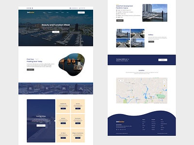 UniDocker - Floating Dock Construction Website Design app branding design graphic design illustration logo minimal travel ui ux vector websitedesign