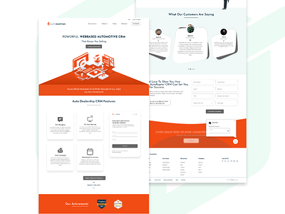 Auto Raptor - Automotive CRM Website UI Design illustration