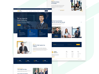 Howard White Associates - Law Firm Website UI Design illustration